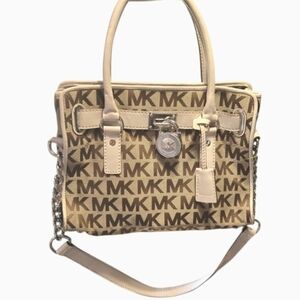 Michael Kors Tan / Cream Hamilton with Signature MK Logo